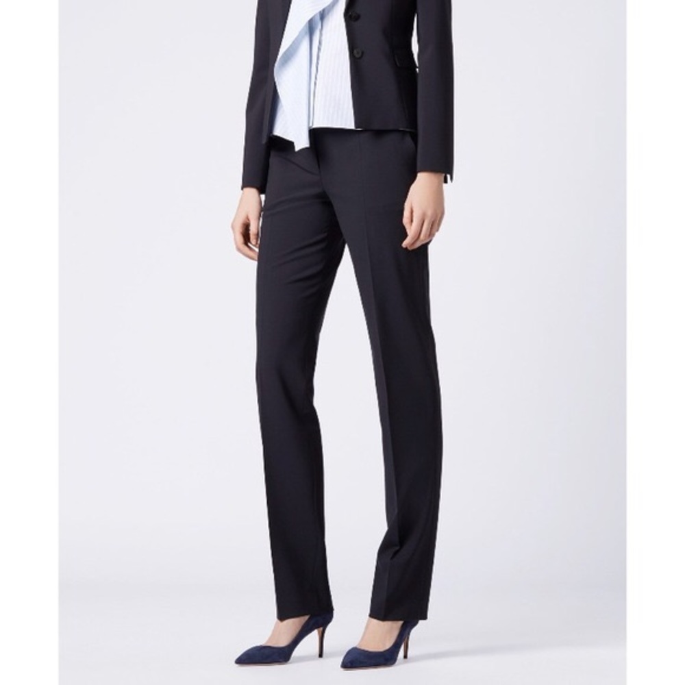 Boss Hugo Boss blue Tamea 1 straight leg trousers
